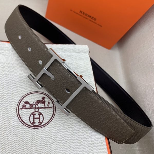 Hermes H Belt Buckle & Reversible Brown For Women - Image 7