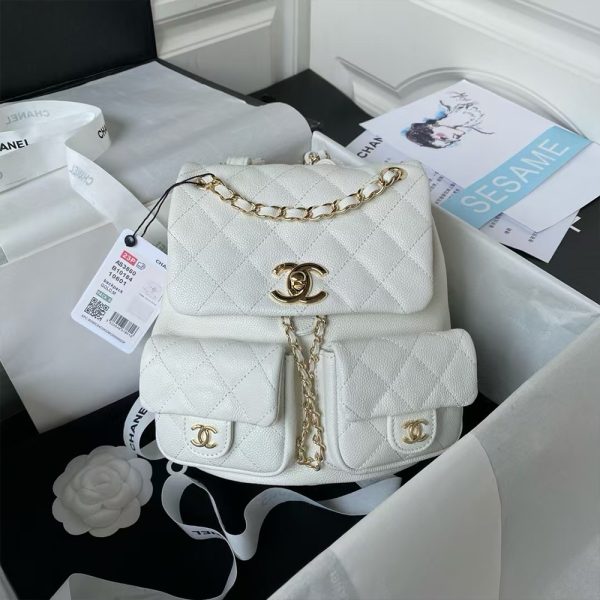 Chanel Caviar Double Pocket Backpack  (Replica) - Image 4