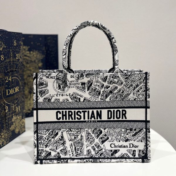 DIOR Book Tote Paris Map Bags(Replica) - Image 7