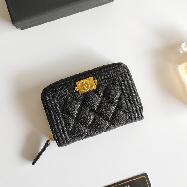 Chanel 21k LE BOY Zipper Wallet(Replica) - Image 4