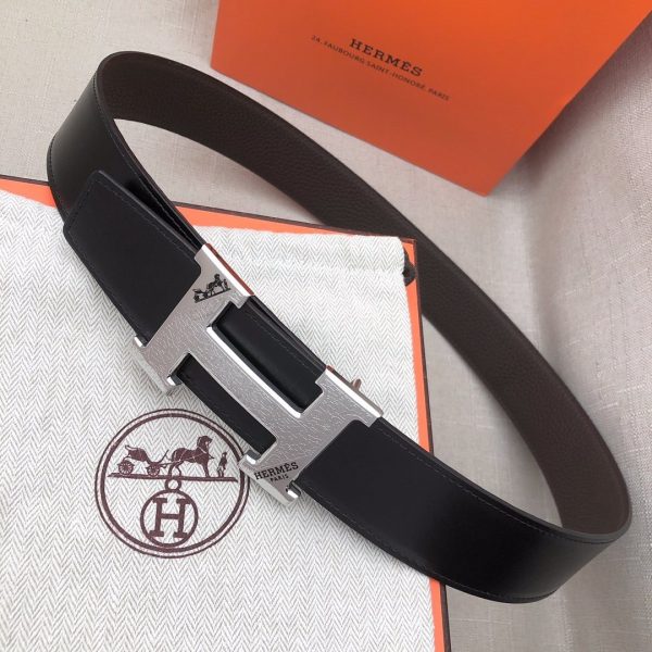 Hermes H Belt Buckle & Reversible Brown For Women - Image 3