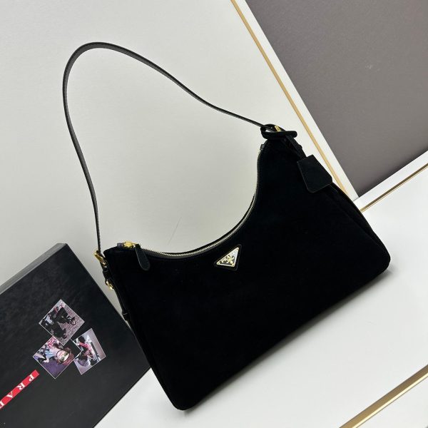 Prada Aimée Medium Suede Shoulder Bag (Replica) - Image 4