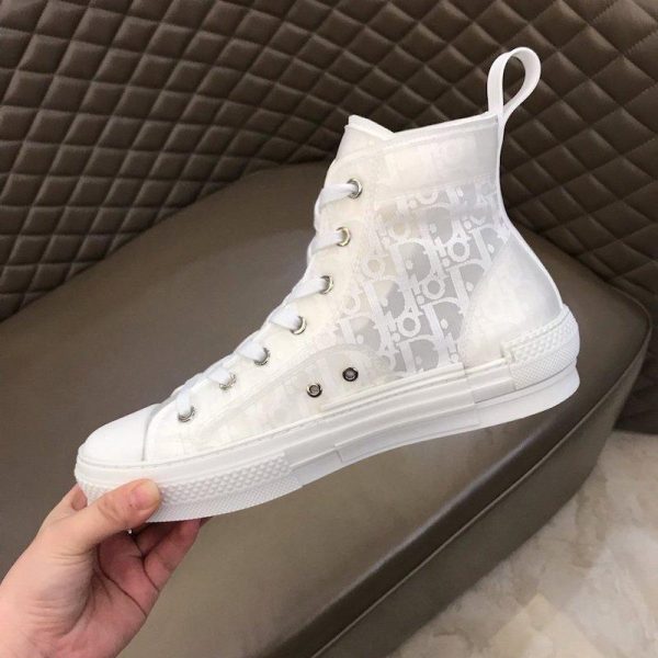 Dior B23 High Top Logo Oblique Print White - Image 8