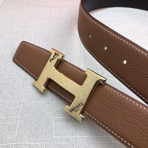 Hermes H Belt Buckle & Reversible Brown For Women - Image 2