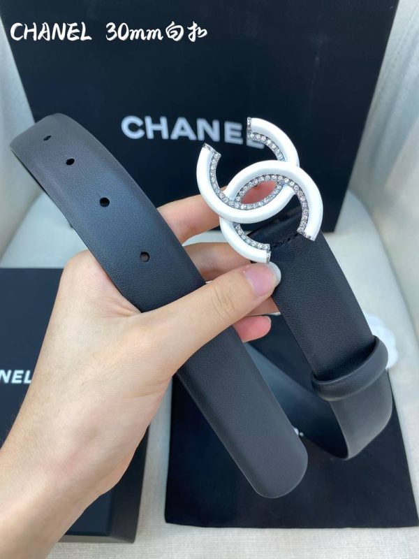 Chanel Belt With Double C Buckle Black Women Belt 30MM - Image 3