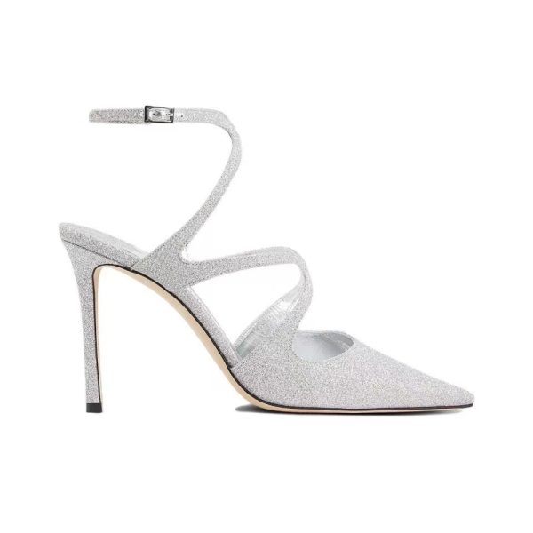 Jimmy Choo 8.5CM Slim Heel Strap Tip  Slide Sandal (Replica)