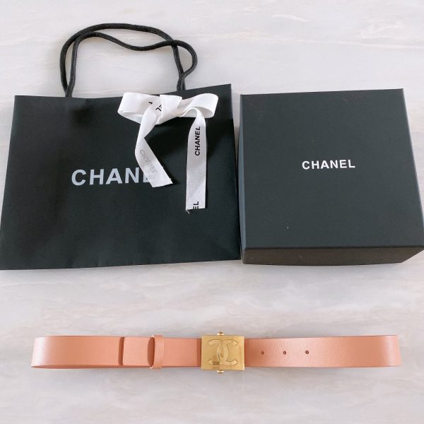 Chanel Belt With Ribbon Buckle Dust Pink Women Belt 30MM - Image 2