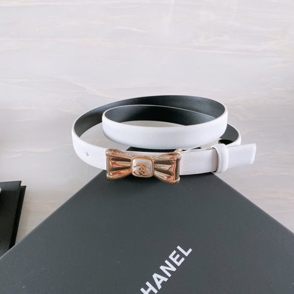 Chanel Belt With Ribbon Buckle Silver Women Belt 30MM