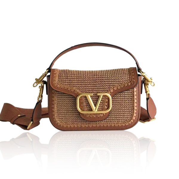 Valentino Garavanialltimewoven leather shoulder bag (Replica)