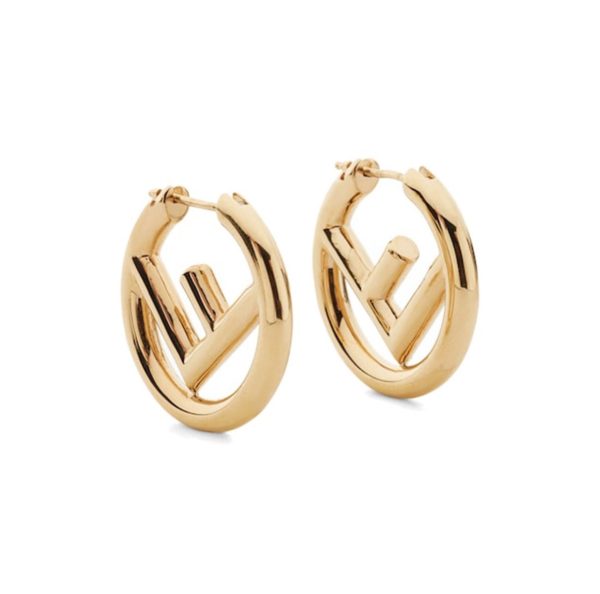 Fendi hollow letter earrings