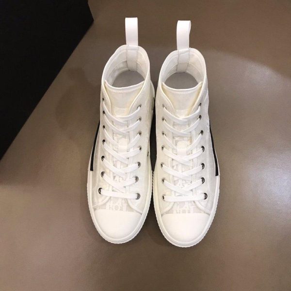 Dior B23 High Top Logo Oblique Print White - Image 4