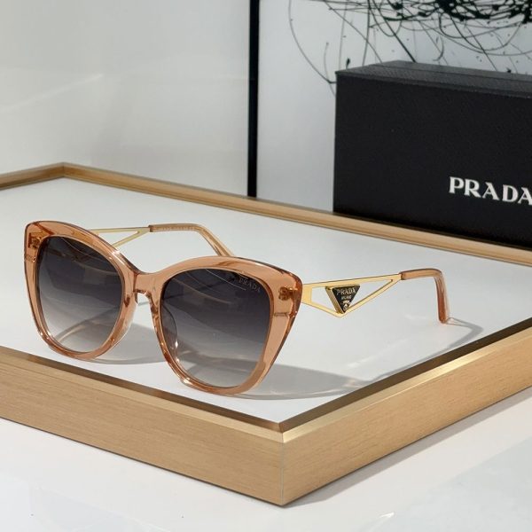 Prada Mirror leg Hollowed Out Stereoscopic Logo  sunglasses Top quality （Replica）