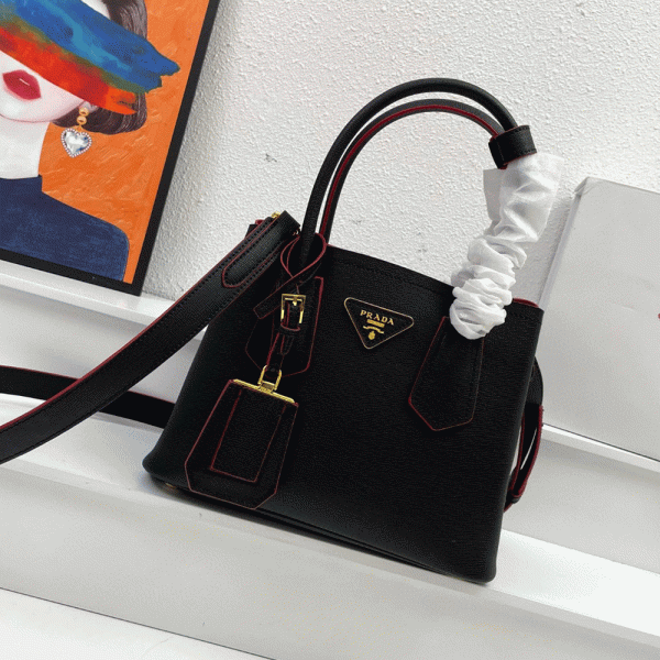 Prada Double Saffiano Leather Handbag (Replica) - Image 6