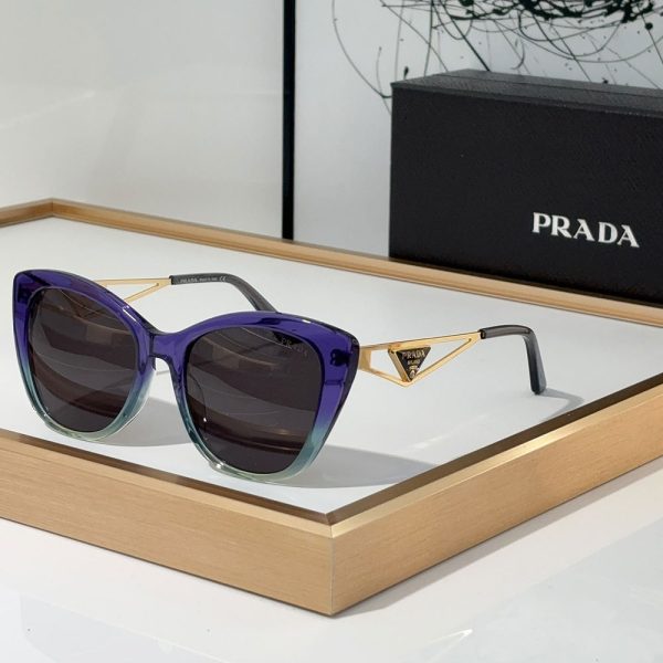 Prada Mirror leg Hollowed Out Stereoscopic Logo  sunglasses Top quality （Replica） - Image 2