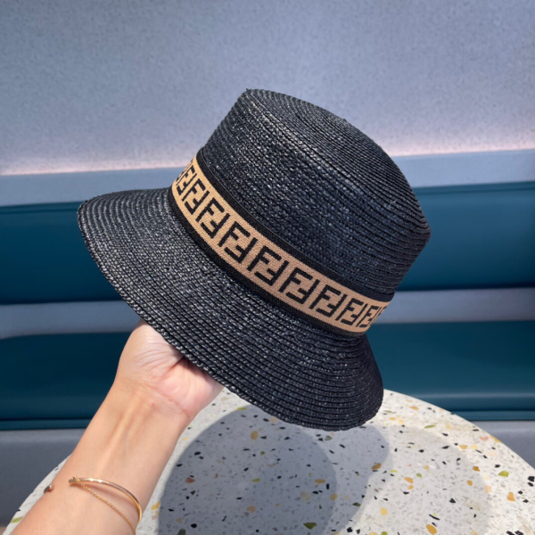 Fendi Straw Flat Top Hat  Sunhat （Replica） - Image 4