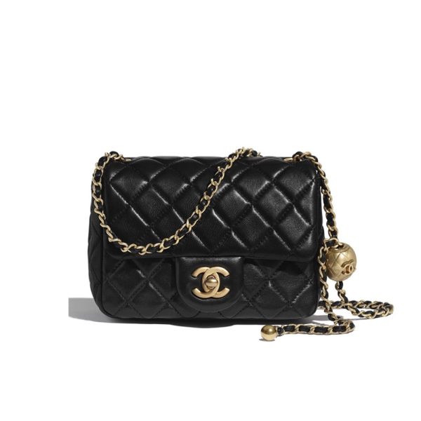 Chanel CF Calfskin Golden Ball 17CM