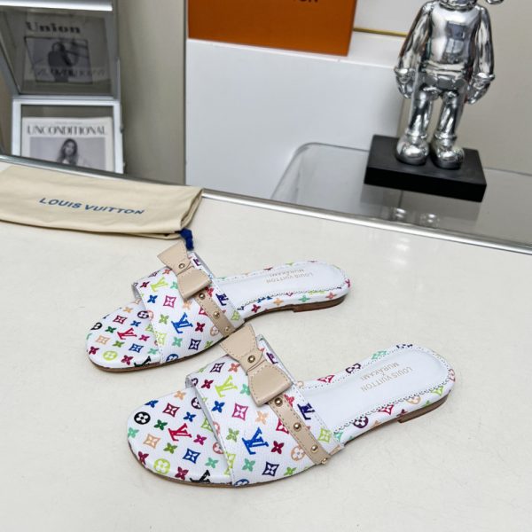 Louis Vuitton x Murakami  6AM Flat Sandals (Replica) - Image 3