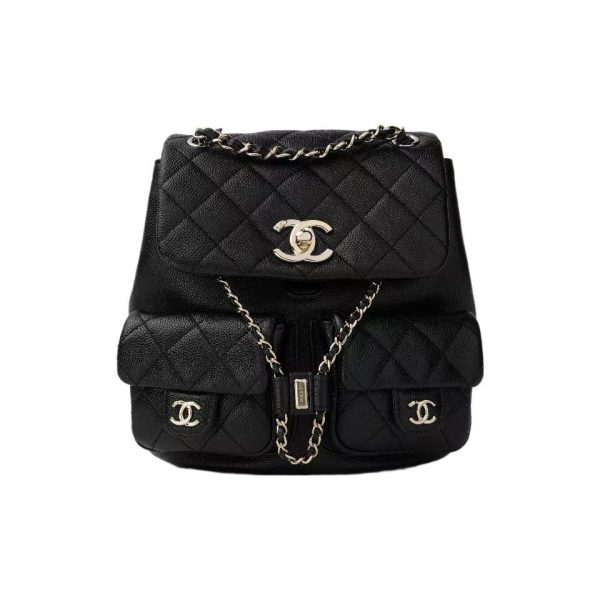 Chanel Caviar Double Pocket Backpack  (Replica)