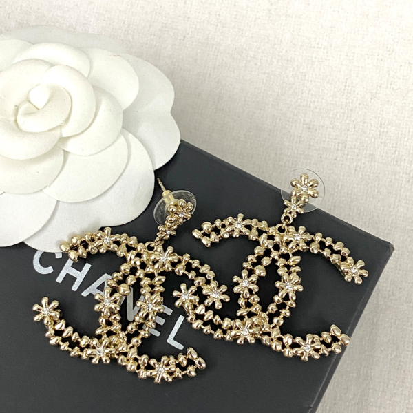 Chanel Hollow Double C Earrings - Image 2