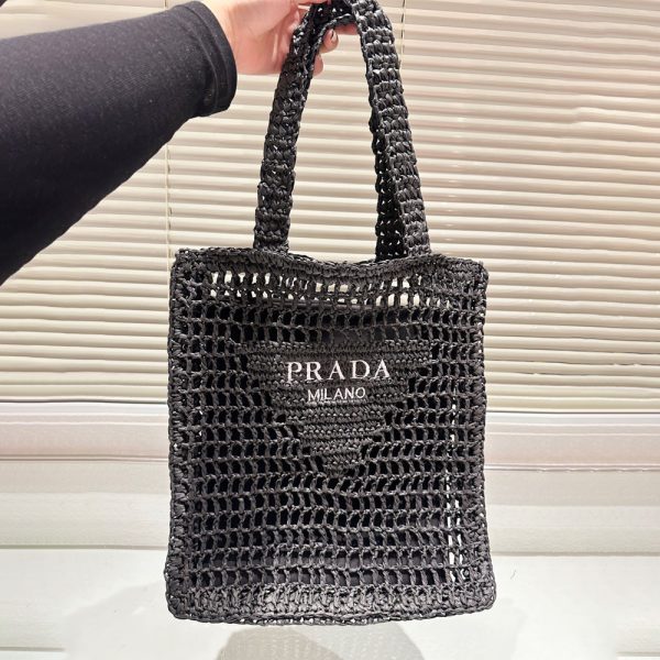 Prada Grass Woven Shoulder Bag Handbag（Replica） - Image 10