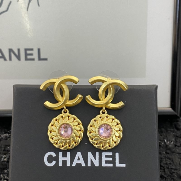 Chanel Diamond Drop Earrings - Image 2