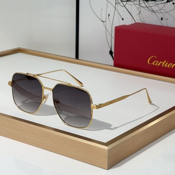 Cartier  Slim Metal Frame sunglasses Top quality （Replica） - Image 6