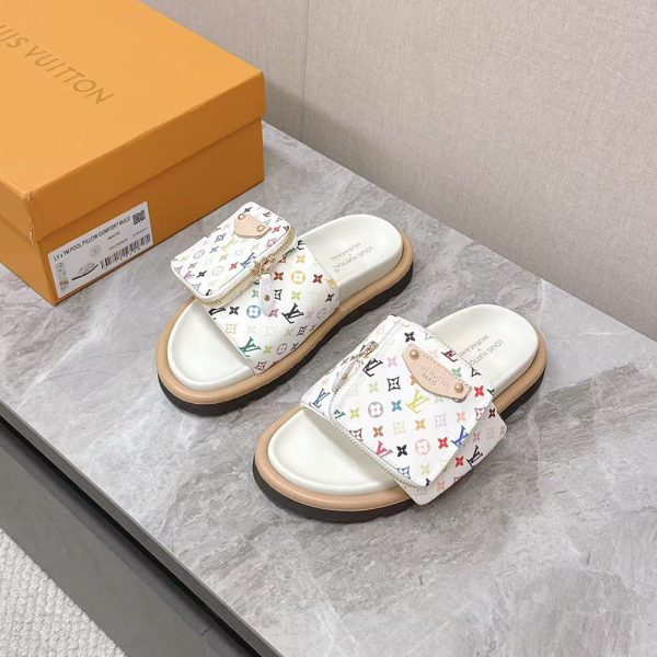 Louis Vuitton x Murakami LV Pool pillow comfort sandals  (Replica) - Image 3