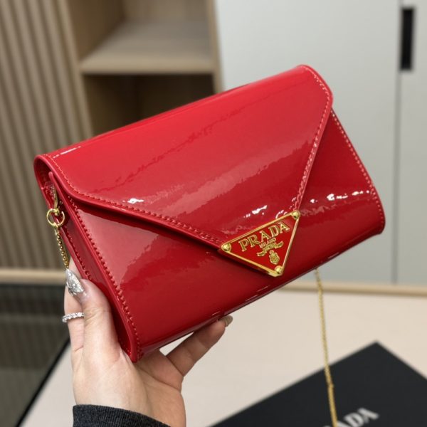 Prada  Leather Clutch Shoulder Bag Handbag（Replica） - Image 5