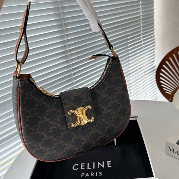 Celine Triomphe Canvas&Leather hand shoulder bag (Replica) - Image 2