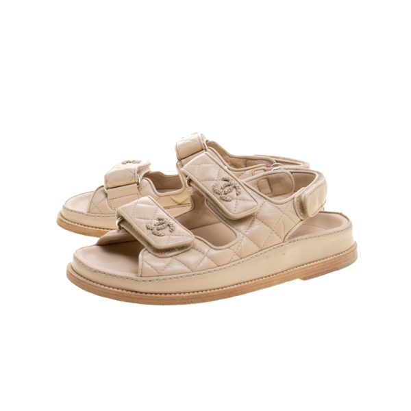 Chanel Velcro Slide Sandals Slippers Slide(Replica)