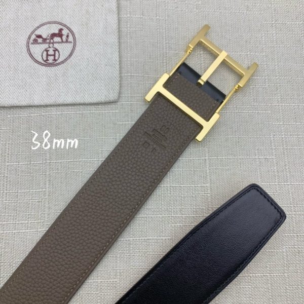 Hermes H Belt Buckle & Reversible Brown For Women - Image 5