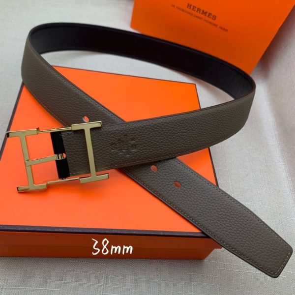 Hermes H Belt Buckle & Reversible Brown For Women - Image 6