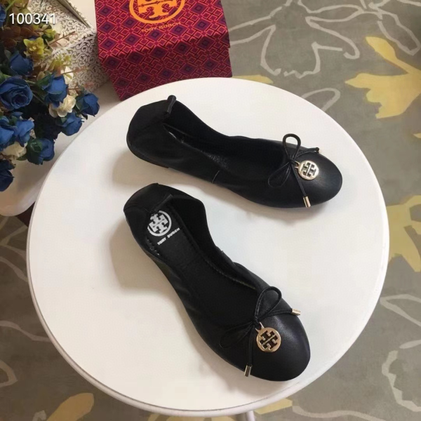 Tory Burch Leather Round Bow  Sandals Slide (Replica) - Image 6