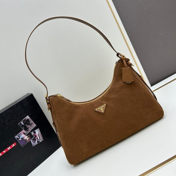 Prada Aimée Medium Suede Shoulder Bag (Replica) - Image 3