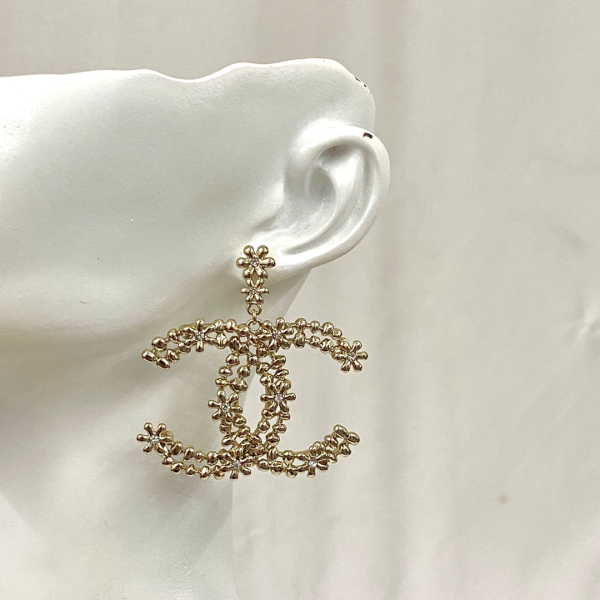 Chanel Hollow Double C Earrings