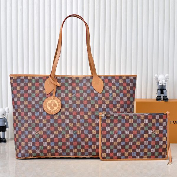 Louis Vuitton Neverfull Coated Canvas Tote Bag (Replica) - Image 2