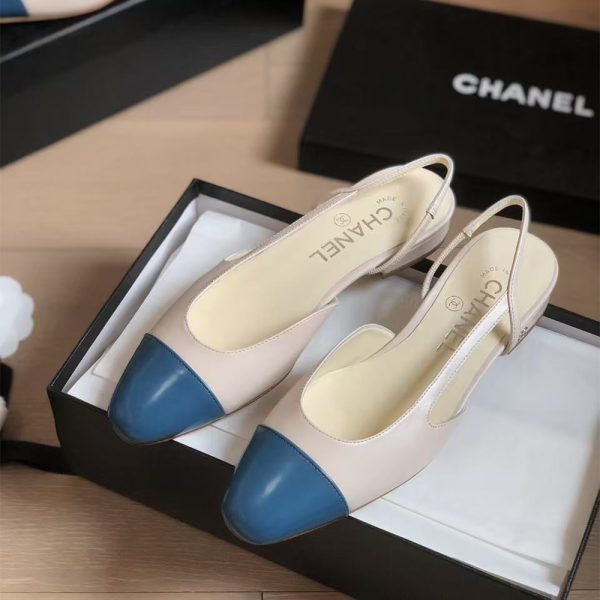 Chanel Slingbacks  Low Heel Sandals (Replica) - Image 2