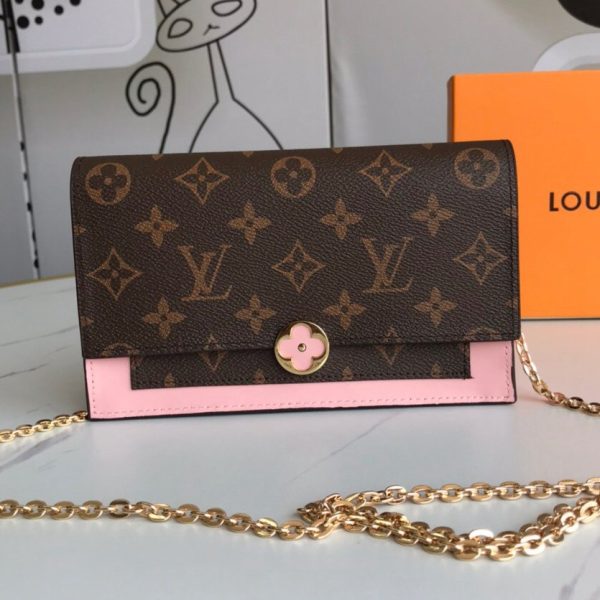 Louis Vuitton LV Flore Chain Wallet (Replica) - Image 4