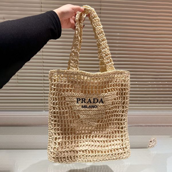 Prada Grass Woven Shoulder Bag Handbag（Replica） - Image 3