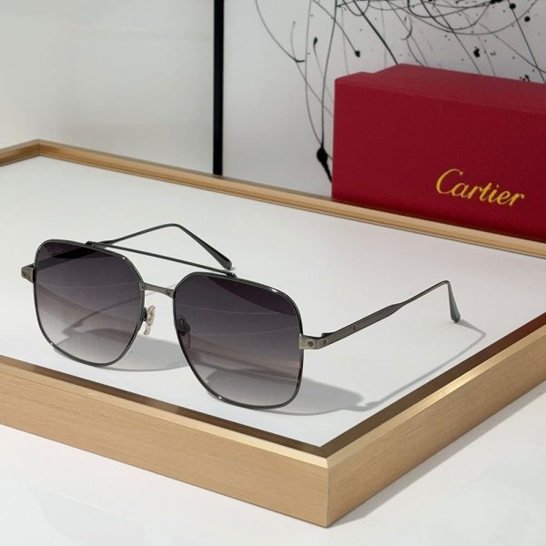 Cartier  Slim Metal Frame sunglasses Top quality （Replica）