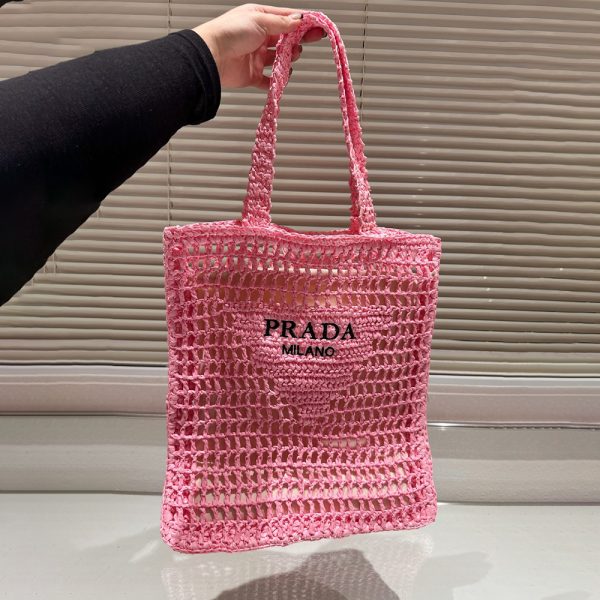 Prada Grass Woven Shoulder Bag Handbag（Replica） - Image 11