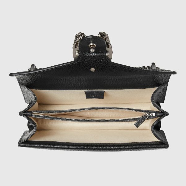 Gucci DIONYSUS GG Black Leather Small Shoulder Bag - Image 6