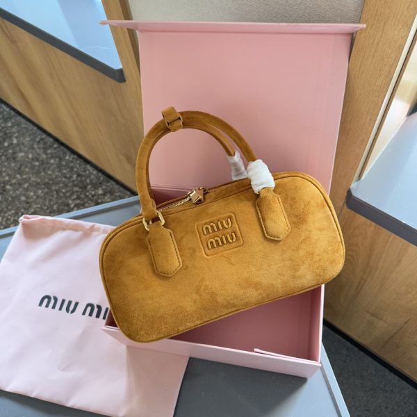 Miu Miu Arcadie Padded Suede Tote Bag (Replica) - Image 4