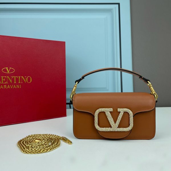 VALENTINO GARAVANI LOCÒ MICRO BAG WITH CHAIN AND JEWEL LOGO  (Replica) - Image 6