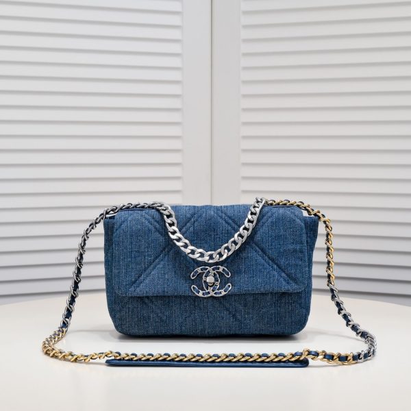 Chanel 19Bag Denim Canvas Handle Crossbody Bag（Replica） - Image 3