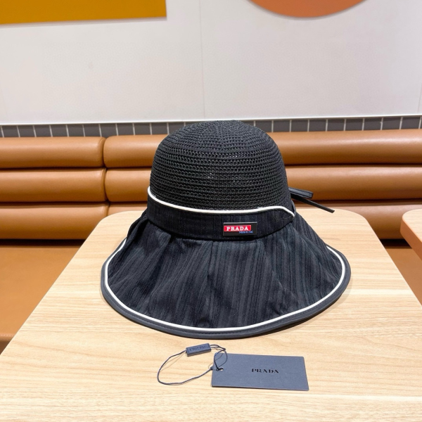 Prada Stylish Bow Fisherman Hat   Sunhat （Replica） - Image 3