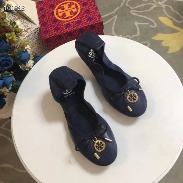 Tory Burch Leather Round Bow  Sandals Slide (Replica) - Image 3