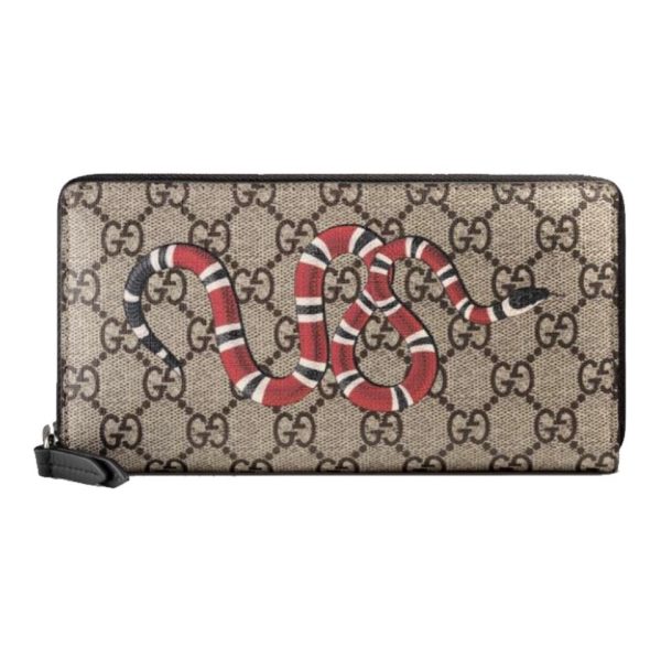 Gucci Unisex GG Supreme Printed Long Zipper Wallet（Replica）