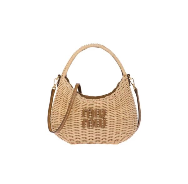 MIU MIU Hobo Woven Wicker Shoulder Bag Crossbody Bag（Replica）