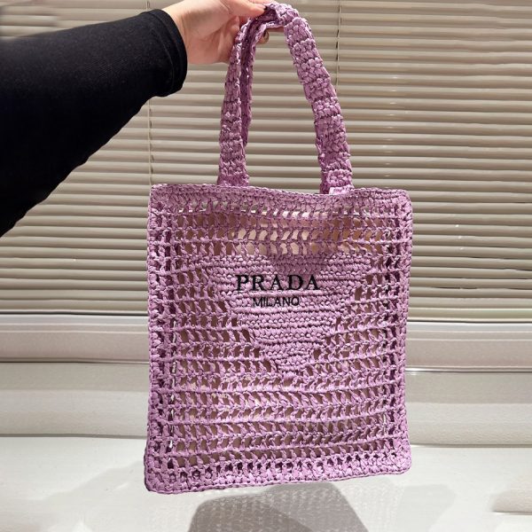 Prada Grass Woven Shoulder Bag Handbag（Replica） - Image 6